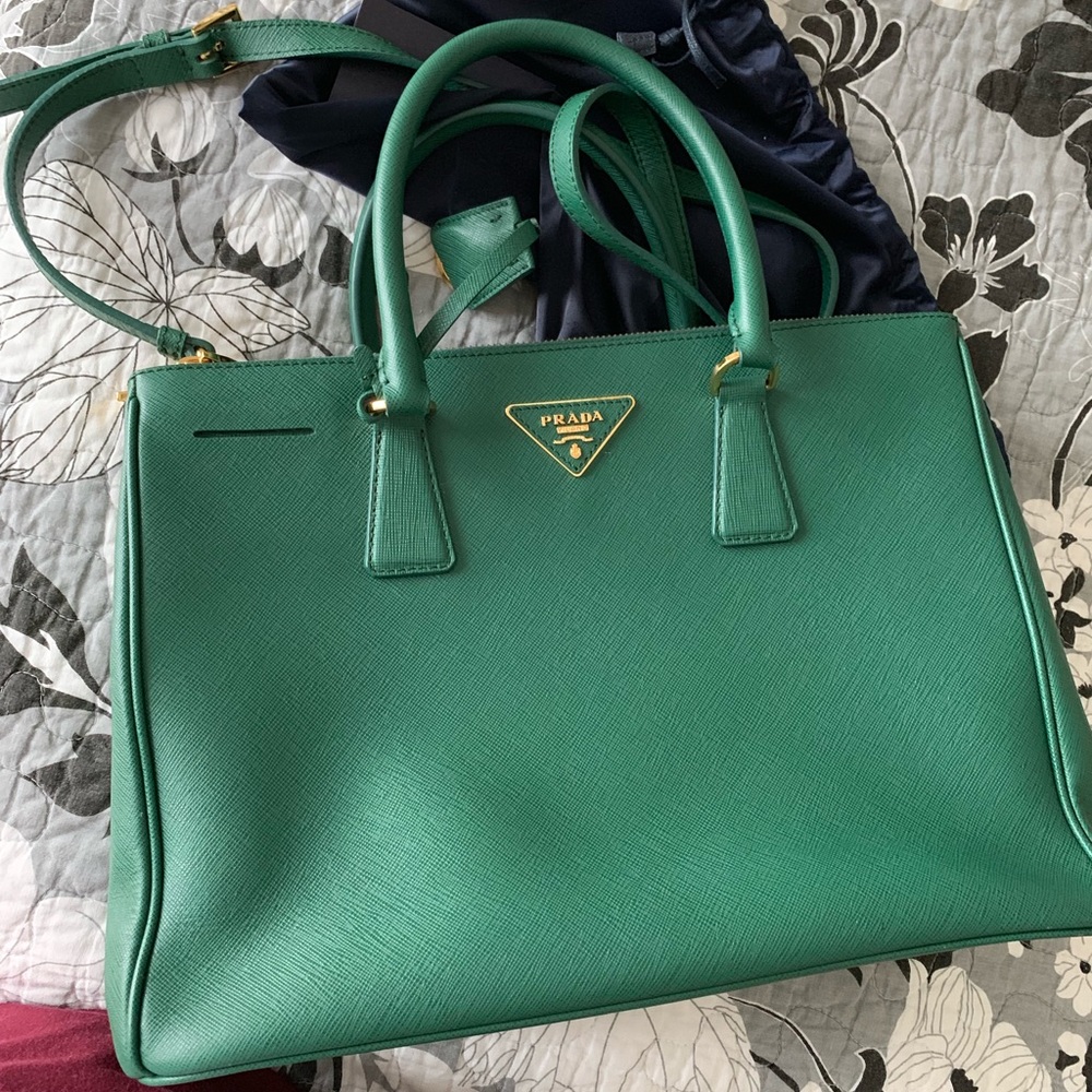 Prada Saffiano Lux Emerald
